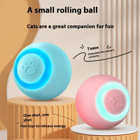 HKM-8987837 Interactive Automatic Cat Teasing Ball Toy - Rechargeable Rolling Silicone ABS Fun Pet Plaything