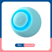 HKM-8987837 Interactive Automatic Cat Teasing Ball Toy - Rechargeable Rolling Silicone ABS Fun Pet Plaything