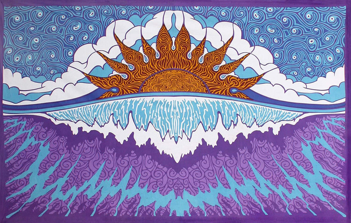 HKM-898899 Vibrant Polyester Printed Tapestry for Home Décor