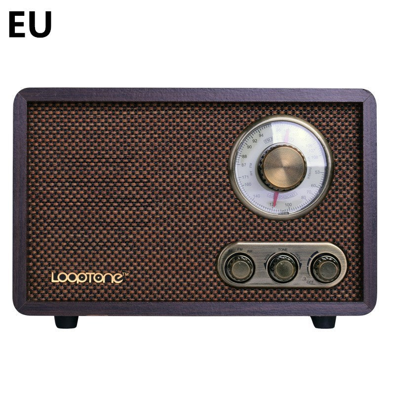 HKM-899027 Retro Wooden Bluetooth Radio with FM/AM and Adjustable Tone