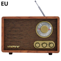 HKM-899027 Retro Wooden Bluetooth Radio with FM/AM and Adjustable Tone