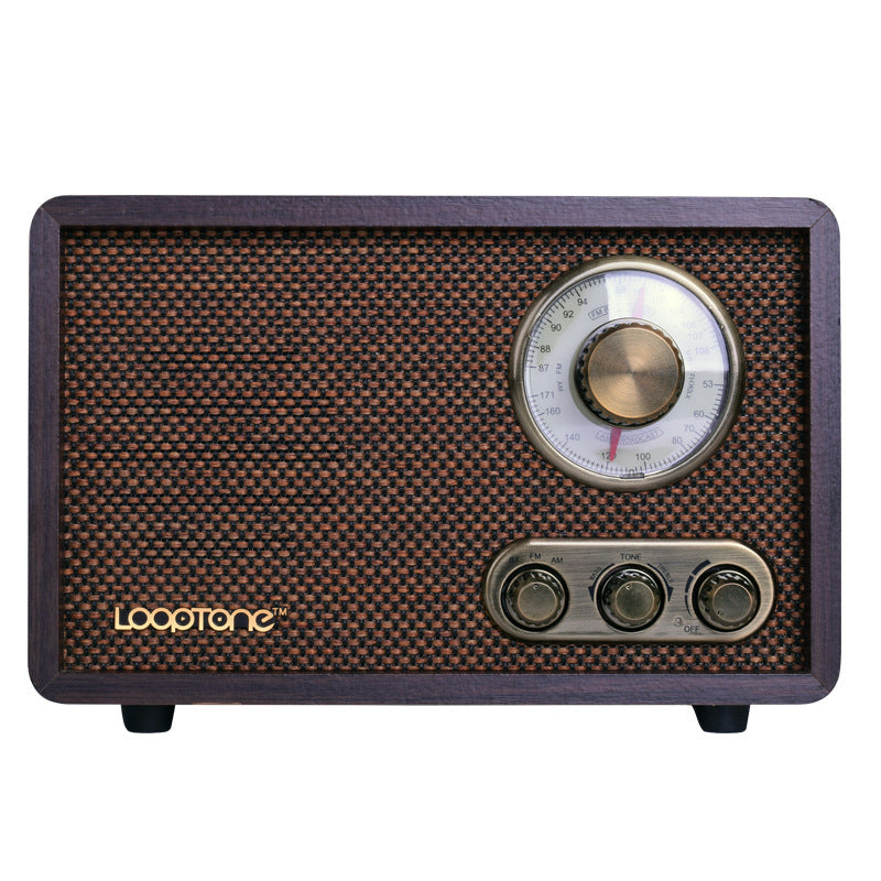 HKM-899027 Retro Wooden Bluetooth Radio with FM/AM and Adjustable Tone