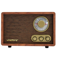 HKM-899027 Retro Wooden Bluetooth Radio with FM/AM and Adjustable Tone
