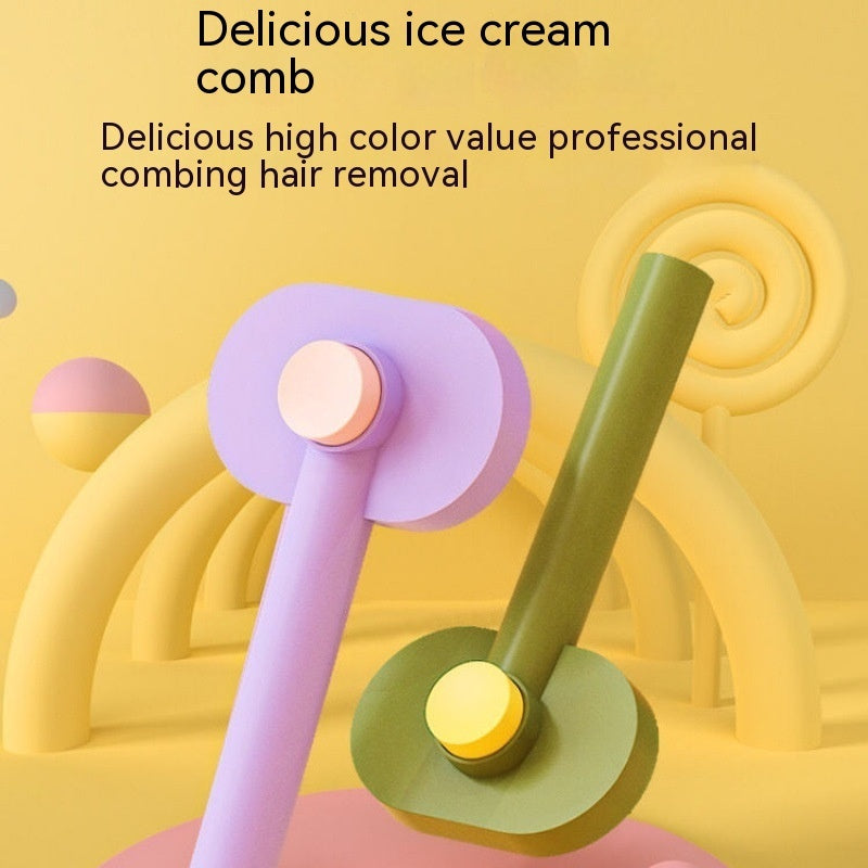 HKM-8990781 Pet Hair Removal Combs for Dogs ¨C Professional Ice Cream Style Brushes in Various Colors