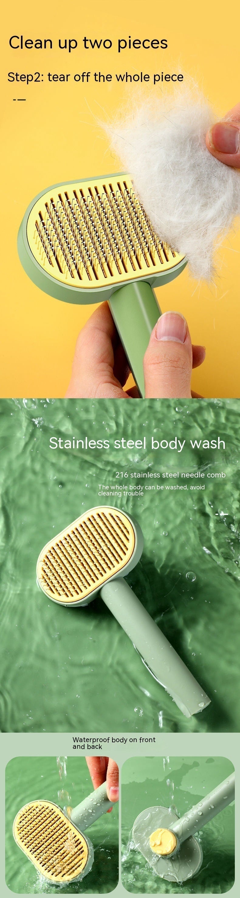 HKM-8990781 Pet Hair Removal Combs for Dogs ¨C Professional Ice Cream Style Brushes in Various Colors