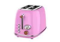 HKM-899091 Stainless Steel 2-Slice Toaster with Bun Warmer for Effortless Breakfasts