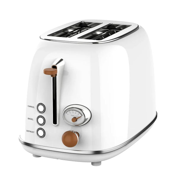 HKM-899091 Stainless Steel 2-Slice Toaster with Bun Warmer for Effortless Breakfasts