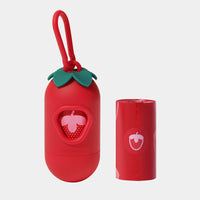 HKM-8991421 Portable Dog Poop Picking Bags with Fragrant Inner Bags - 15 Count Roll in Capsule Holder