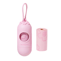 HKM-8991421 Portable Dog Poop Picking Bags with Fragrant Inner Bags - 15 Count Roll in Capsule Holder