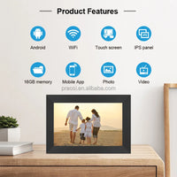 HKM-899219 7-Inch WiFi Touch Screen Digital Photo Frame with Frameo App for Easy Sharing