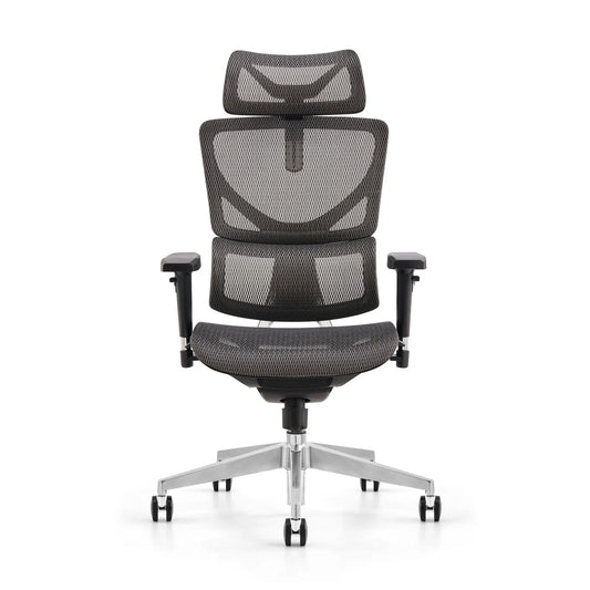 HKM-899283 Ergonomic Adjustable Office Chair with Headrest and Swivel Feature