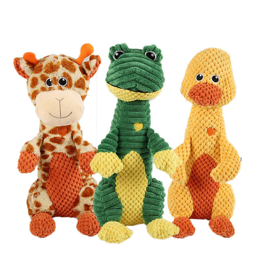 HKM-8993597 Plush Pet Toy Collection - Molar Sounding Dolls in Various Animal Designs 30-35cm