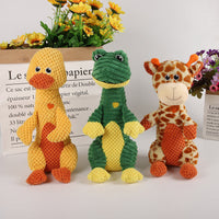 HKM-8993597 Plush Pet Toy Collection - Molar Sounding Dolls in Various Animal Designs 30-35cm