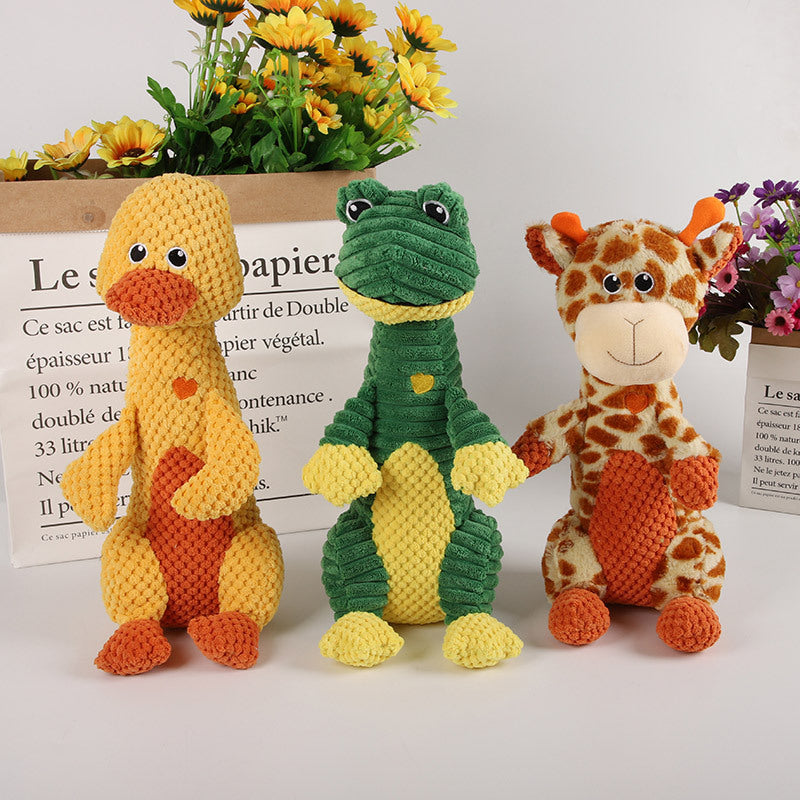 HKM-8993597 Plush Pet Toy Collection - Molar Sounding Dolls in Various Animal Designs 30-35cm