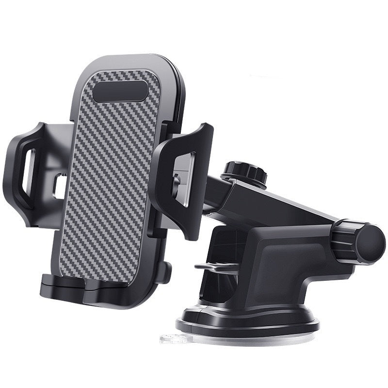HKM-899411 Carbon Fiber Car Phone Holder for 4.0-7.0 Inch Devices - Anti-Vibration, Anti-Skid Design