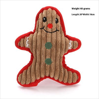 HKM-8994621 Christmas-Themed Tear-Resistant Plush Pet Toy for Cats and Dogs