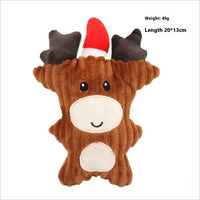 HKM-8994621 Christmas-Themed Tear-Resistant Plush Pet Toy for Cats and Dogs