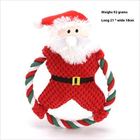 HKM-8994621 Christmas-Themed Tear-Resistant Plush Pet Toy for Cats and Dogs