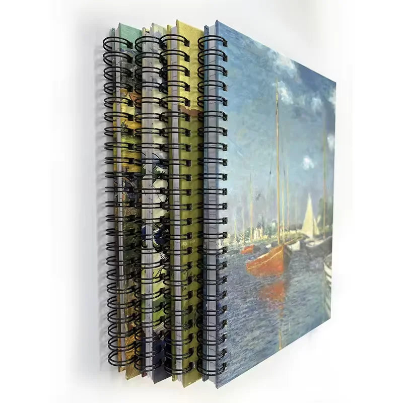 HKM-899475 A5 Lined Spiral Notebooks - 50 Sheets, Eco-Friendly Journal for Work and Study
