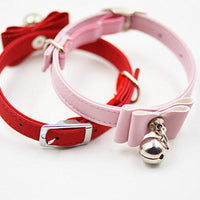 HKM-8996925 Cute Bow Tie Bell Collar for Small Dogs