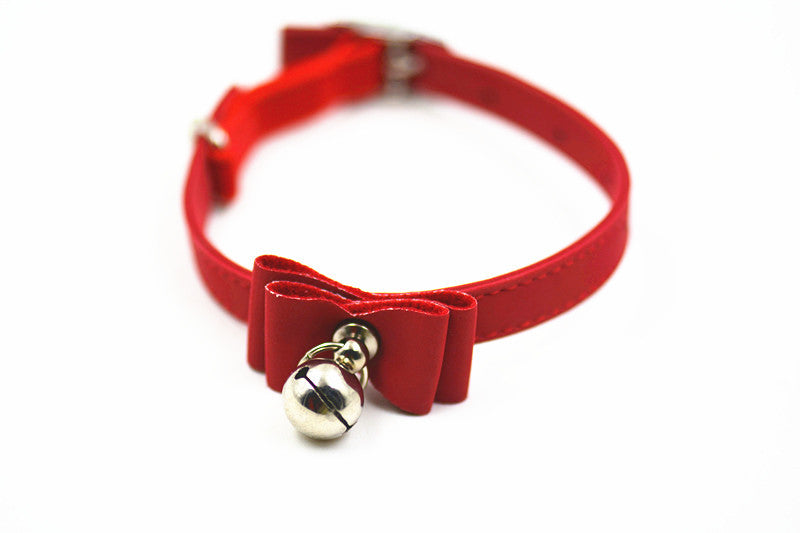 HKM-8996925 Cute Bow Tie Bell Collar for Small Dogs