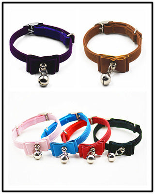 HKM-8996925 Cute Bow Tie Bell Collar for Small Dogs