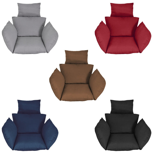 HKM-899731 Thick Soft Cushion for Hanging Egg Chair with Headrest – Versatile Outdoor Comfort Seat Pad