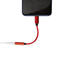 HKM-899731 Type-C to 3.5mm Headphone Audio Adapter Cable - Nylon & Metal, Compatible with Most Earphones, 12cm Length