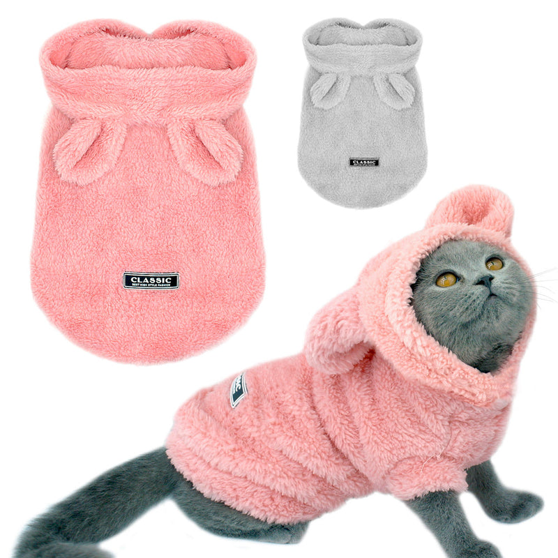 HKM-899859 Cozy Cotton Dog Coat in Gray, Pink, and Apricot - Sizes S to XXXL