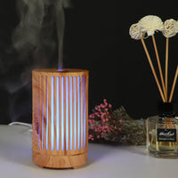 HKM-899859 Hollowed Wood Pattern Aromatherapy Humidifier for Relaxation and Comfort