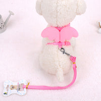 HKM-9000509 Pet Walking Hand-Holding Rope with Angel Wings Design - Available in Multiple Colors