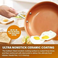 HKM-900051 13-Piece Easy Clean Nonstick Metal and Glass Cookware Set with Ceramic Coating for Home Cooking