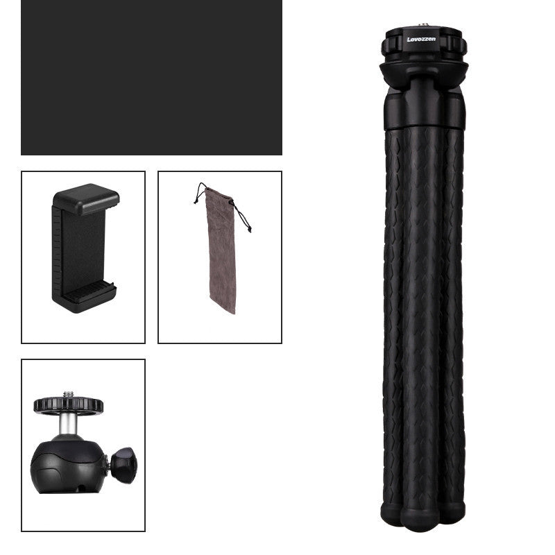 HKM-900051 25CM Tripod with Mobile Phone Clip, Compatible with iPhone Models, Available in Pink, Blue, Black