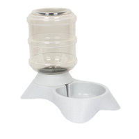 HKM-9000893 Frosted Texture Plastic Automatic Pet Feeder and Drinking Fountain Combo