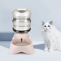 HKM-9000893 Frosted Texture Plastic Automatic Pet Feeder and Drinking Fountain Combo