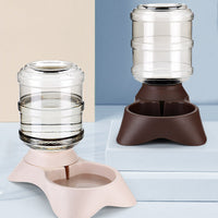 HKM-9000893 Frosted Texture Plastic Automatic Pet Feeder and Drinking Fountain Combo