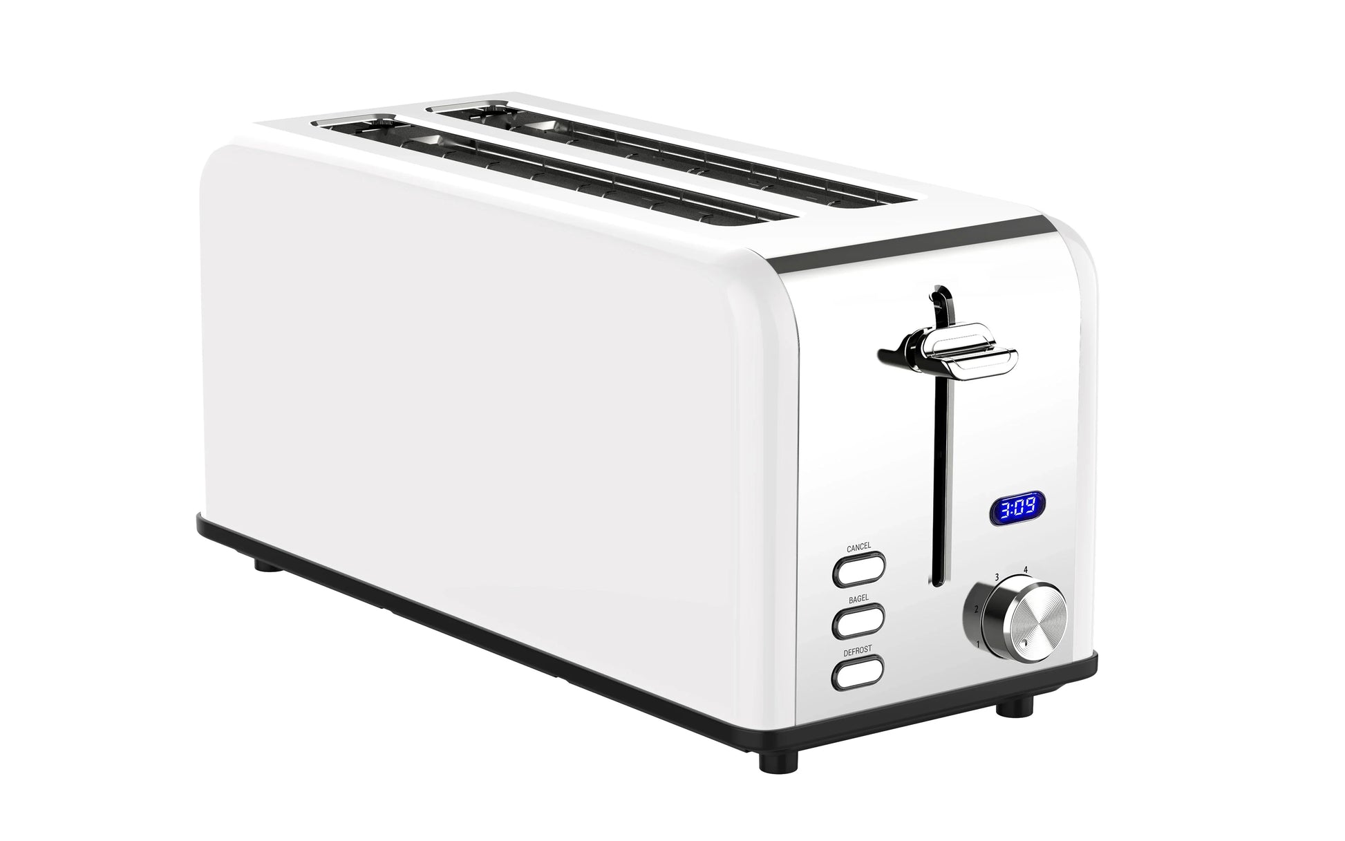 HKM-900243 4-Slice Electric Toaster with Smart Touch Screen and Dust Cover for Modern Kitchens