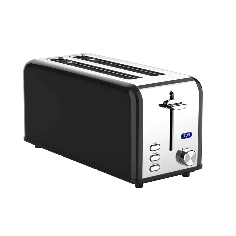 HKM-900243 4-Slice Electric Toaster with Smart Touch Screen and Dust Cover for Modern Kitchens