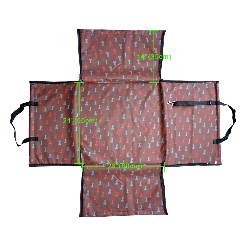 HKM-9002557 Waterproof Pet Car Mat with Easy Clean Zipper Design - 53cm x 60cm x 35cm