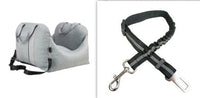 HKM-9002941 Portable Waterproof Pet Dog Car Carrier Seat with Breathable Mesh and Easy-Wash Design in Gray and Beige