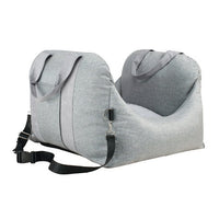 HKM-9002941 Portable Waterproof Pet Dog Car Carrier Seat with Breathable Mesh and Easy-Wash Design in Gray and Beige
