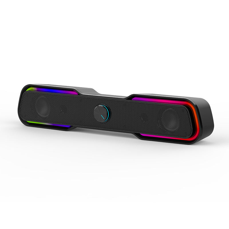 HKM-900563 RGB Wired Multimedia Subwoofer Speaker for Computer and Mobile Devices - 2.1 Channel, Black