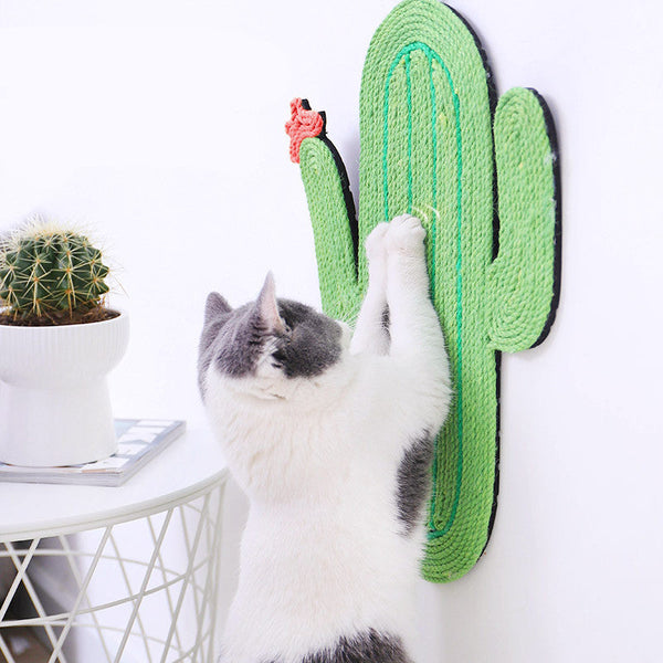 HKM-9006653 Cactus and Fish-Shaped Cat Scratch Pads with Sisal, Includes Cat Stick and Catnip
