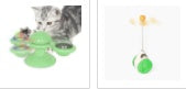 HKM-9007293 Cat Rotating Windmill Scratching Toy with Suction Base and Luminous Ball