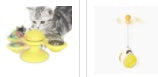 HKM-9007293 Cat Rotating Windmill Scratching Toy with Suction Base and Luminous Ball