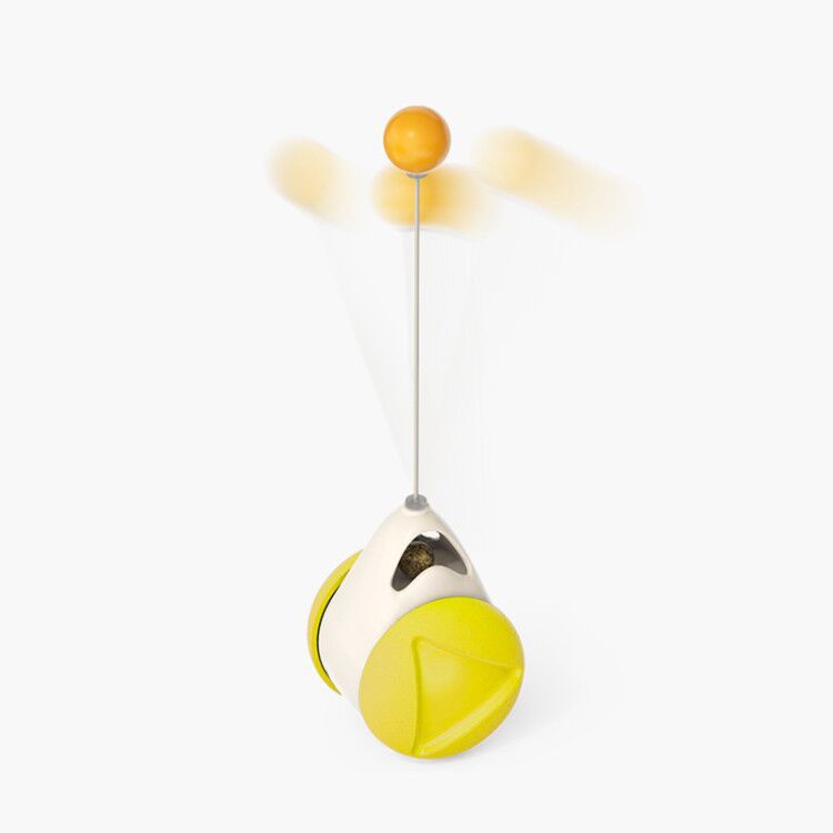 HKM-9007293 Cat Rotating Windmill Scratching Toy with Suction Base and Luminous Ball