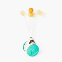 HKM-9007293 Cat Rotating Windmill Scratching Toy with Suction Base and Luminous Ball