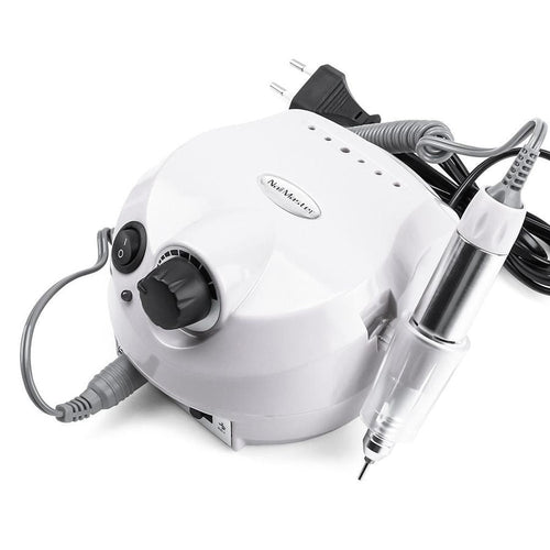 HKM-900819 Electric Nail Polisher Drill Kit with Foot Switch and Six Nail Bits, 0-35000RPM, for Manicure and Pedicure