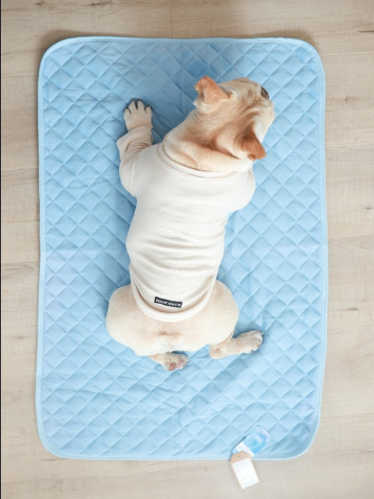 HKM-9008317 Cooling Ice Silk Pet Pad - Comfortable, Breathable Cushion for Dogs in S/M/L Sizes
