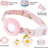 HKM-9008445 Daisy Pattern Small Pet Collar with Bell in Various Colors